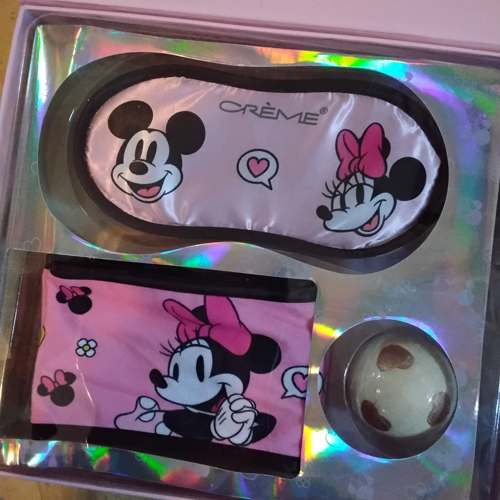 Disney/Creme Sleep Mask and Accessories Set - Pink